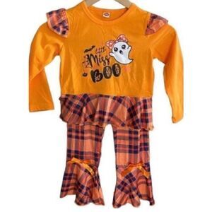 Unbranded NWOT Halloween toddler girls, two piece little miss boo set 110/40￼